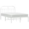 vidaXL Estructura cama sin colchón con cabecero metal blanco 120x190cm