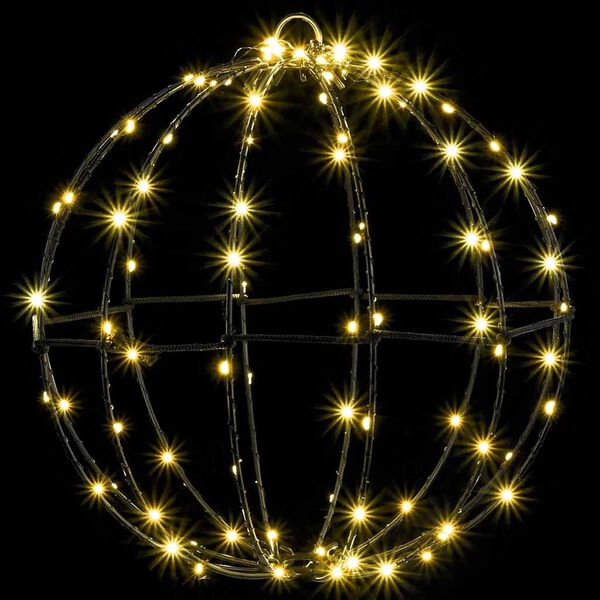 vidaXL Bola con 192 LED 2 pcs c&aacute;lido 30 cm Metal