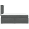 vidaXL Cama box spring con colch&oacute;n tela gris oscuro 120x190 cm