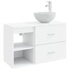 vidaXL Juego de muebles de ba&ntilde;o 2 uds. Blanco Madera de ingenier&iacute;a