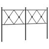 vidaXL Cabecero de metal negro 137 cm