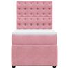 vidaXL Cama box spring con colch&oacute;n terciopelo rosa 100x200 cm
