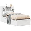 vidaXL Estructura de cama sin colch&oacute;n madera de pino blanca 90x200 cm