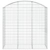 vidaXL Cesta gaviones forma arco hierro galvanizado 150x50x140/160 cm