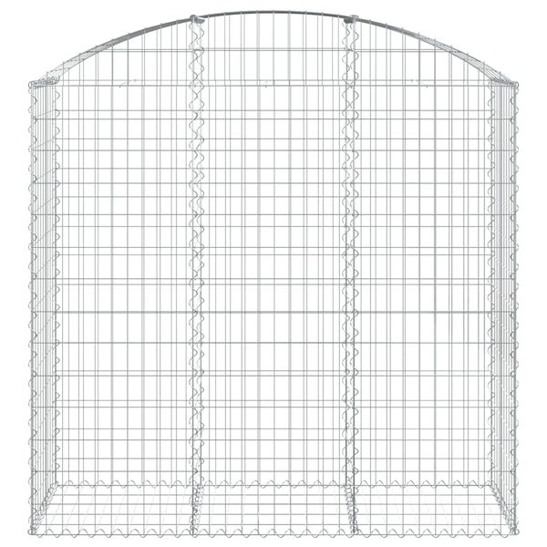 vidaXL Cesta gaviones forma arco hierro galvanizado 150x50x140/160 cm