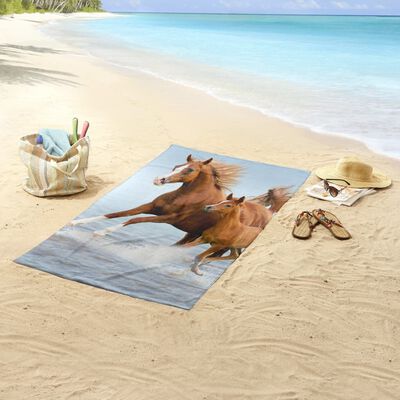 Good Morning Toalla de playa FREE marrón y azul 75x150 cm