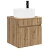 vidaXL Vanidad de lavabo montada en la pared Roble Artesanal
