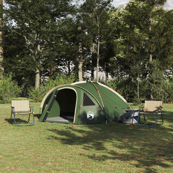 vidaXL Tienda de camping con techo Verde 308 x 268 x 130 cm Poli&eacute;ster