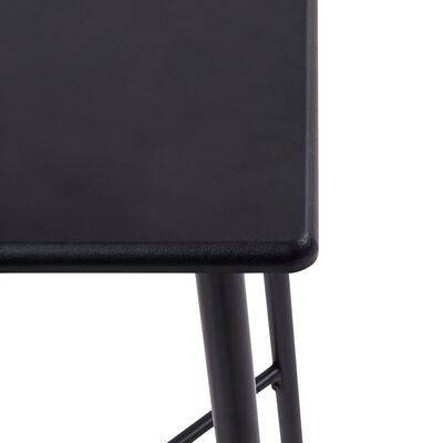 vidaXL Juego de mesa alta y taburetes 3 piezas plástico negro