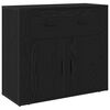 vidaXL Highboard Roble negro 80 x 33 x 150 cm Madera contrachapada