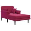 vidaXL Chaise longue Rojo vino Terciopelo