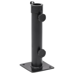vidaXL Base de sombrilla para m&aacute;stil de &Oslash;38/48 mm acero negro mate