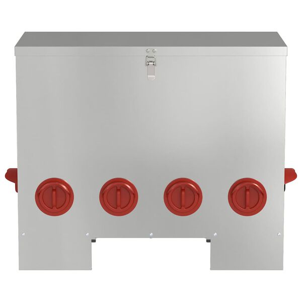 vidaXL Comedero para pollos Plateado 60,5 x 29 x 51 cm