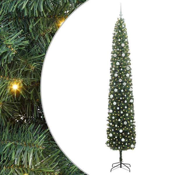 vidaXL &Aacute;rbol de Navidad artificial Verde 300 cm PVC, Acero y Pl&aacute;stico