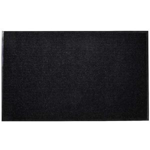 vidaXL Felpudo negro 90 x 60 cm PVC