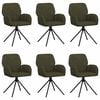 vidaXL Sillas de comedor giratorias 6 uds. Cuero de Suede Sint&eacute;tico