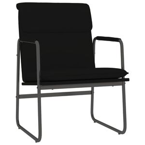 vidaXL Sill&oacute;n de relax cuero sint&eacute;tico negro 55x64x80 cm