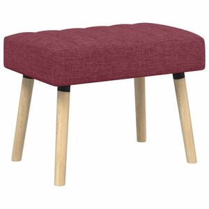 vidaXL Banco con tapizado en canal Rojo vino 60 x 40 x 45 cm Tela