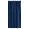vidaXL Cortinas Opacas con Anillas 2 pcs Azul Oscuro 175 x 140 cm