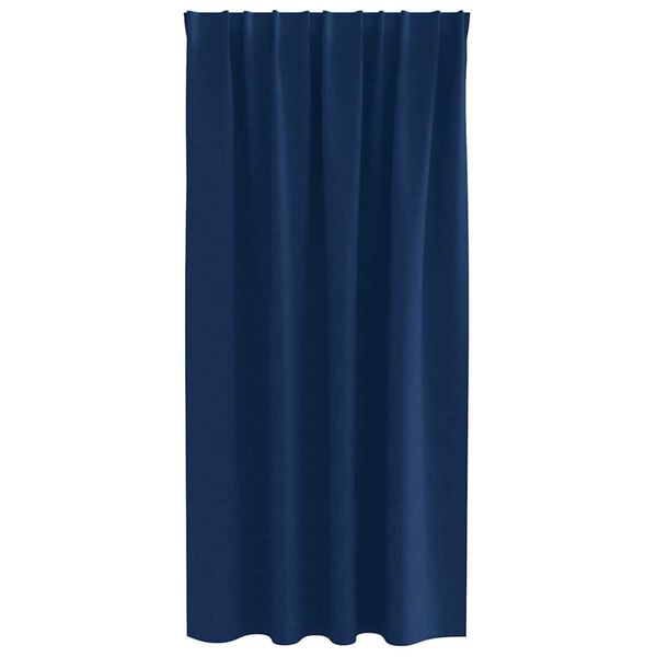 vidaXL Cortinas Opacas con Anillas 2 pcs Azul Oscuro 175 x 140 cm