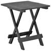 vidaXL Mesa plegable de jard&iacute;n pl&aacute;stico gris antracita 45x43x50 cm