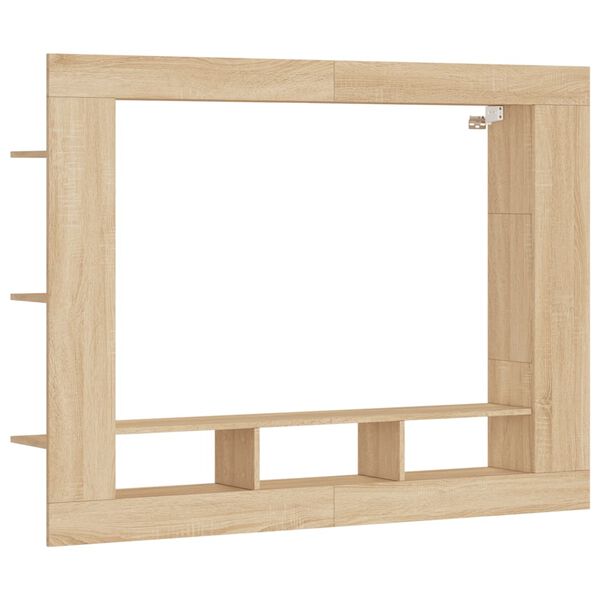 vidaXL Mueble de TV madera de ingeniería roble Sonoma 152x22x113 cm
