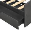 vidaXL Estructura de cama con 2 cajones sin colch&oacute;n gris 90x200 cm