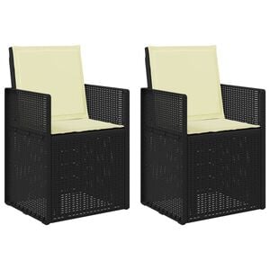 vidaXL Sillas de comedor de jard&iacute;n 2 uds. Antracita y Crema PP