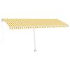 vidaXL Toldo de pie retr&aacute;ctil manual amarillo y blanco 500x350 cm