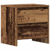 vidaXL Armario de Noche con caj&oacute;n 2 pcs Madera vieja 45 x 34 x 44,5 cm