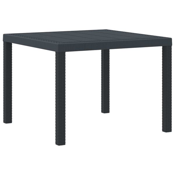 vidaXL Mesa de comedor de jard&iacute;n Antracita 100 x 100 x 73 cm