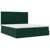 vidaXL Estructura de cama otomana colchones terciopelo verde oscuro