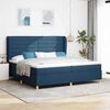 vidaXL Cama con Somier y Colch&oacute;n Gris Oscuro 90x190 cm de Tela Azul