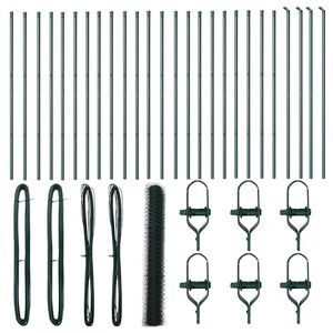 vidaXL Poste de Valla Verde 50 x 1,4 m (malla de 36 mm) Acero y PVC