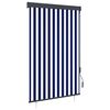 vidaXL Estor enrollable de exterior azul y blanco 120x250 cm