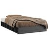 vidaXL Estructura cama individual peque&ntilde;a madera maciza gris 75x190 cm