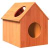 vidaXL Casa para gatos cera marr&oacute;n 41x50x50 cm madera maciza pino