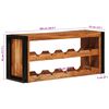 vidaXL Estante de Vino Marr&oacute;n 100 x 45 x 33 cm Madera de Acacia S&oacute;lida