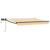 vidaXL Toldo manual retr&aacute;ctil con LEDs Amarillo y 3 x 2,5 m
