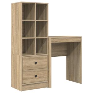 vidaXL Escritorio Roble Sonoma 105,5 x 34 x 127 cm 2 uds.