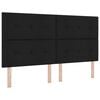 vidaXL Cama Box Spring LED con cabecera Negro 180 x 200 cm tela