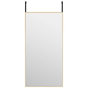 vidaXL Espejo de puerta cristal y aluminio dorado 40x80 cm
