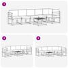 vidaXL Conjunto de sof&aacute;s de exterior 7 pcs Gris Natural y Claro