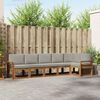 vidaXL Conjunto de sof&aacute;s de exterior 6 pcs Gris Natural y Claro