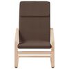 vidaXL Sill&oacute;n de relax con taburete tela marr&oacute;n oscuro