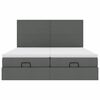 vidaXL Estructura cama otomana colchones tela gris oscuro 160x200 cm
