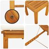 vidaXL Tumbona 3 pcs Marr&oacute;n Madera de Acacia S&oacute;lida
