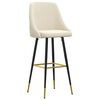 vidaXL Taburetes de cocina 2 unidades terciopelo color crema
