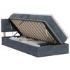 vidaXL Cama con almacenamiento Gris oscuro 90 x 190 cm Terciopelo