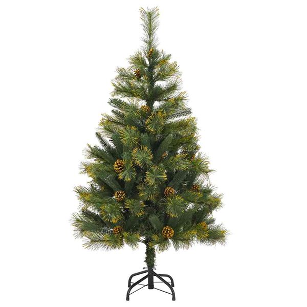 vidaXL Árbol de Navidad artificial con ramas plegables y conos 150 cm